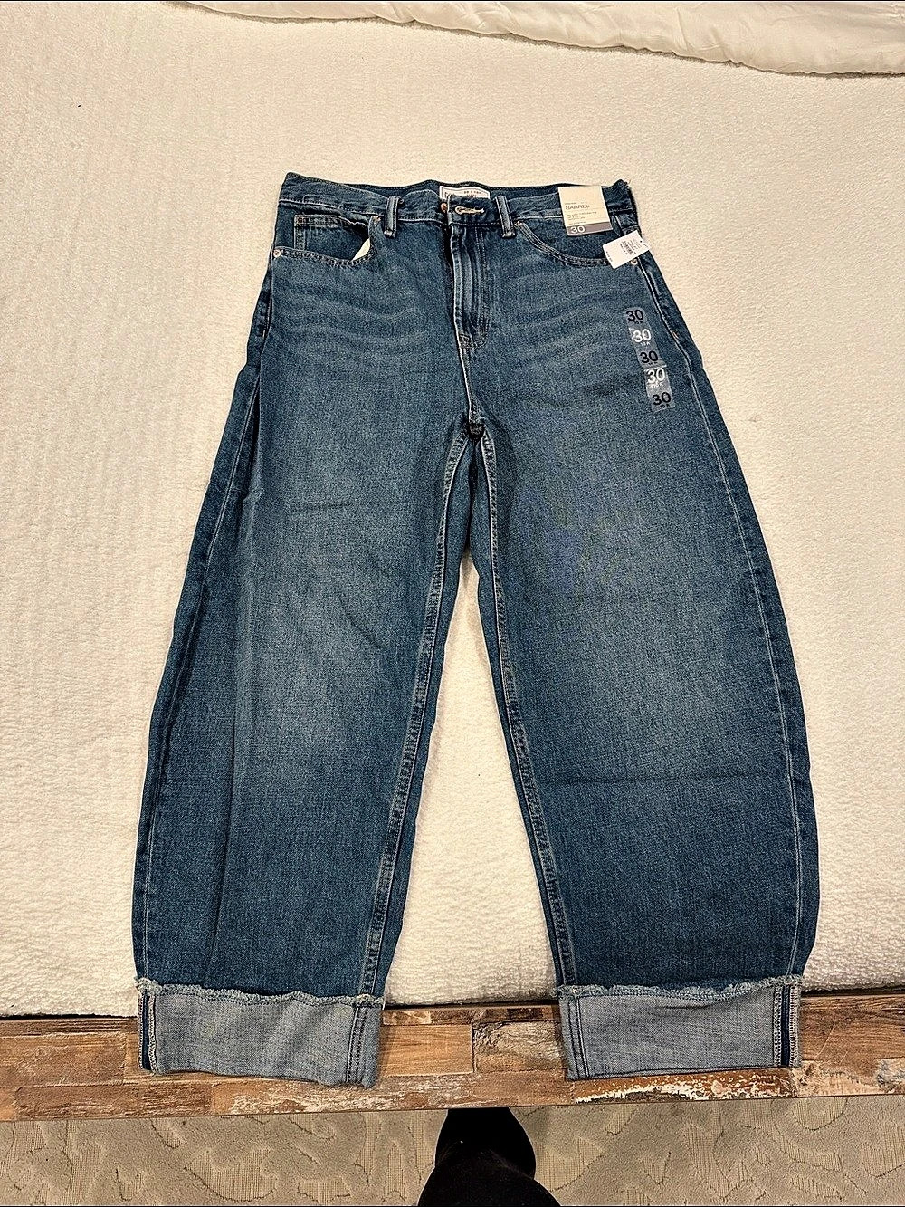 Gap Barrel High Rise Jeans Blue Waist 30/10 R. NWT